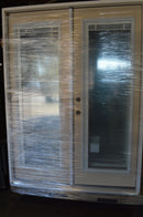 Mini-Blind 1 Lite Full View 5/0 RetroFit Double Patio Door WITH Brick Moulding