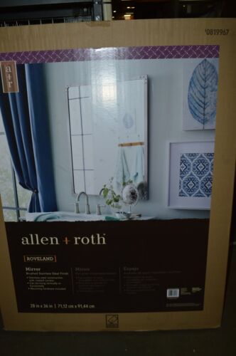 allen + roth Roveland 28-in W x 36-in H Rectangular Wall Mirror, 81996