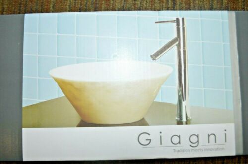 Giagni Isonzo Vessel Bowl Bathroom Faucet - Polished Chrome - Includes Metal Grid Drain, L10