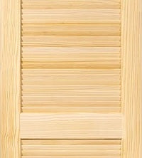 30 Inch Width Door Louvered, Raw Pine, 80 inches Tall